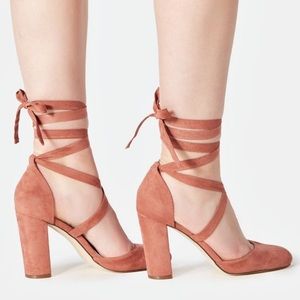 JustFab Kateryna Pump Suede Heel, Sz 5.5